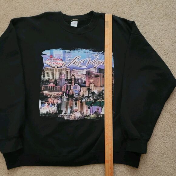 Vtg RARE MGM Mirage Grand Sweatshirt Mens XXL  Black Welcome to Las Vegas Y2K - Picture 6 of 13